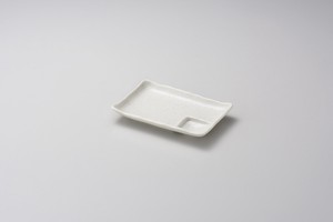 白砂 6.0仕切皿  【日本製  美濃焼  磁器】