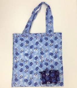 【受注生産】日本製　エコバッグ　桔梗団扇　お買い物袋　折り畳みバック　可愛いデザイン　旅行　トラベル