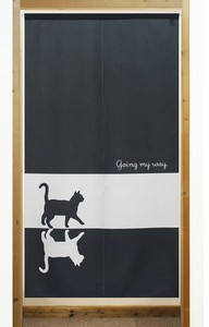 Japanese Noren Curtain Cat M Made in Japan