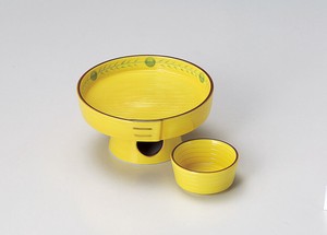 三方型高台刺身鉢  【日本製    磁器】