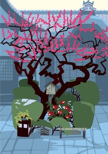 デジタルプリント版画　中川学　京都慕情シリーズ　3月「瑞泉寺の紅梅」