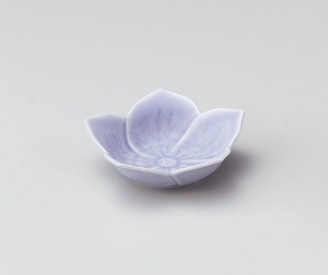 紫マット浅小鉢  【日本製    磁器】