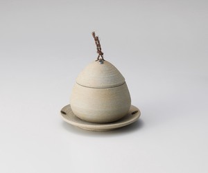 焼締くり蒸 小・皿  【日本製    陶器】