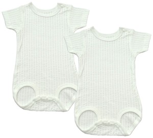 婴儿内衣 无花纹 2件每组 日本制造