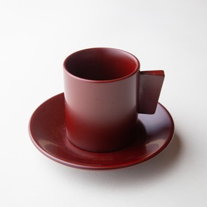 Ancient "Akane" lacquer Demitasse Cup