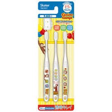 Toothbrush Curious George Skater Clear 3-pcs set