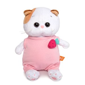 Li-li Baby 　ピンクイチゴのロンパース　猫、ぬいぐるみ、ギフト、プレゼント、お祝い