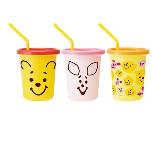 Cup/Tumbler Skater Face M Pooh Set of 3 Made in Japan