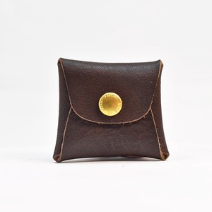 Coin Purse Brown Coin Purse Ladies' Men's Made in Japan