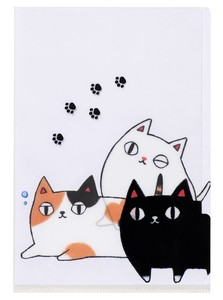 ■猫3兄弟A5クリアファイル 3ポケット【なかよし】