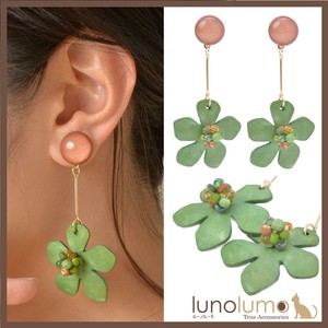 Clip-On Earrings Earrings Flower Long Ladies'