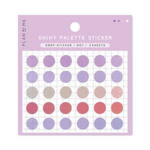 PLANdoME　SHINY　PALETTE　STICKER　ドロップステッカー　Dot