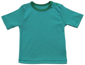 Kids' Short Sleeve T-shirt Border 100cm Made in Japan