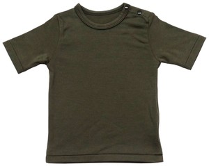 Kids' Short Sleeve T-shirt Plain Color M Made in Japan