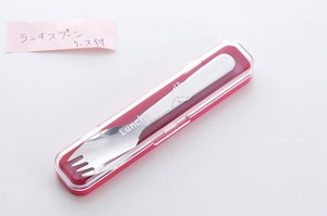 Cutlery with Case Pink Straight Made in Japan