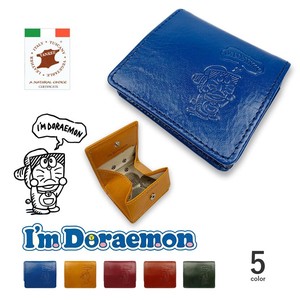 【全5色】ドラえもん イタリアンレザー ボックス型 コインケース 小銭入れ リアルレザー 本革 (dor-5)
