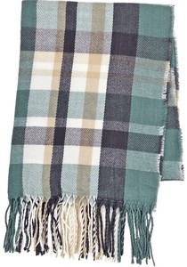 Thick Scarf Check Pale Colors Stole