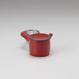 Japanese Teapot Red Porcelain Tea Pot Made in Japan