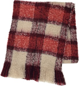 Thick Scarf Mohair Check Stole