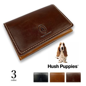 全3色　Hush Puppies ハッシュパピー リアルレザー バイカラー 名刺入れ カードケース パスケース(hp0344)