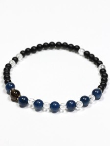 Gemstone Bracelet Peridot/Onyx black