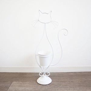 Flower Vase White Cat