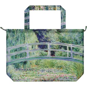 【toku】名画エコレインバッグカバー モネ「睡蓮の池と日本の橋」