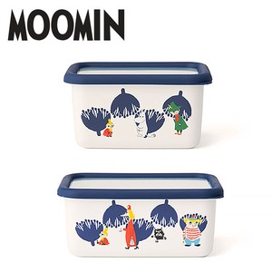 Enamel Storage Jar/Bag Moomin Set of 2