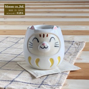 Mino ware Mug White Lucky-cat 6 x 8.5cm Made in Japan