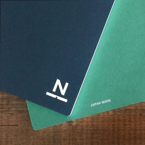 ノンブルノート「N」（#16濃藍×翡翠）Nombre Notebook N
