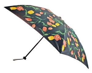 【日本製】　軽量ミニ　雨傘　ポリエステルプリント　花柄　チューリップ