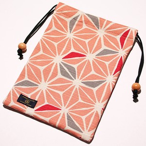 Pouch/Case Series Pink Hemp Leaves