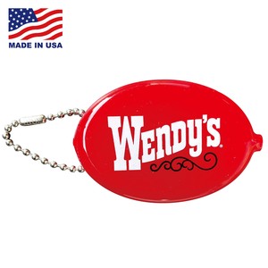 Wendy's COIN CASE RED コインケース ウェンディーズ キーホルダー アメリカン雑貨 MADE IN USA