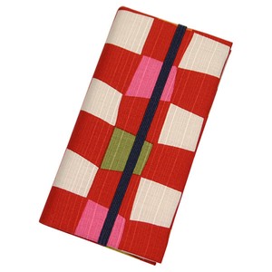 二つ折りカードケース 「市松 赤」「ハイカラシリーズ」