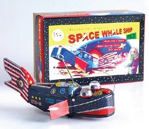 【Saint John】Space Whale スペース船 ゼンマイ ブリキ アンティーク調