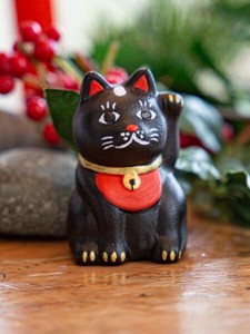 【2024年3月下旬再入荷予定】【カヤ】民芸陶器みくじ 招き猫
