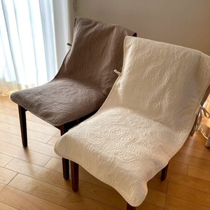 綿100％の優しい肌触り　水洗いキルト椅子カバー　ミント