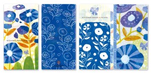 【日本製】 デザイナーズジャパン  抗菌マスクケース 3ポケット Blue flower
