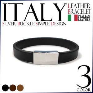 ■2020新作■ITALIAN LEATHER ブレスレット シンプル ITALY 本革 キレイめ メンズ 人気
