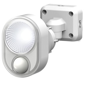 ムサシ フリーアーム式LEDセンサーライト(4W×1灯) 防雨タイプ コンセント式 ホワイト LED-AC103
