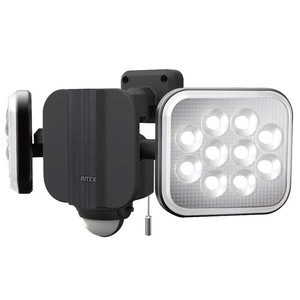 ムサシ RITEX 14W×2灯 フリーアーム式LEDセンサーライト LED-AC2028
