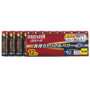 マクセル アルカリ乾電池 ボルテージ 単3形 12本 シュリンクパック入 LR6(T) 12P