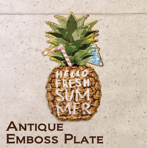 Wall Plate Antique Pineapple M