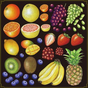 Store Equipment Deco Sticker Fruits