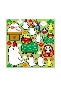 Store Equipment Kagamimochi Chinese Zodiac Deco Sticker Rooster