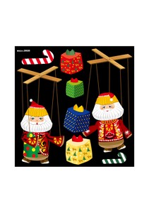 Store Equipment Santa Claus Deco Sticker