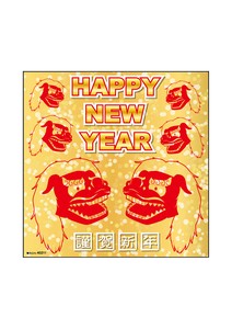 ☆P_デコシール 40211 HAPPY NEW YEAR 獅子舞