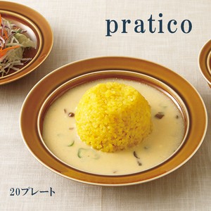 ≪メーカー取寄≫[美濃焼 食器 陶器]pratico(プラティコ) 20プレート[日本製]