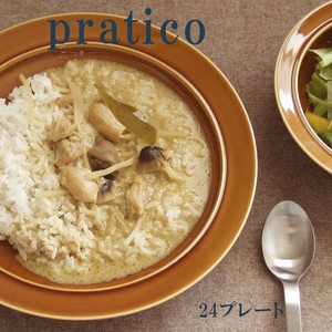 ≪メーカー取寄≫[美濃焼 食器 陶器]pratico(プラティコ) 24プレート[日本製]