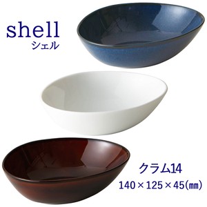 ≪メーカー取寄≫[美濃焼 食器 陶器]シェル クラム ボール 14[日本製]